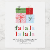 Holly Merry & Bright Vakantie Wijn Etiket (Enkel label)