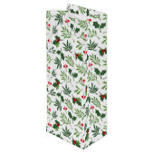 Holly Merry Christmas Bright Fun Wijn Cadeautas (Achterkant Gekanteld)