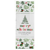 Holly Merry Christmas Bright Fun Wijn Cadeautas (Voorkant)