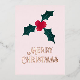Holly Merry Christmas Folie Kaart