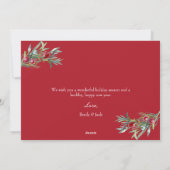 Holly Merry Christmas Holiday Fotocollage Feestdagenkaart (Achterkant)