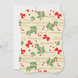 holly merry kerst feestdagenkaart