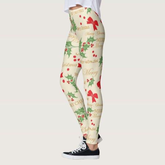 holly merry kerst leggings (Links)