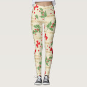 holly merry kerst leggings (Voorkant)