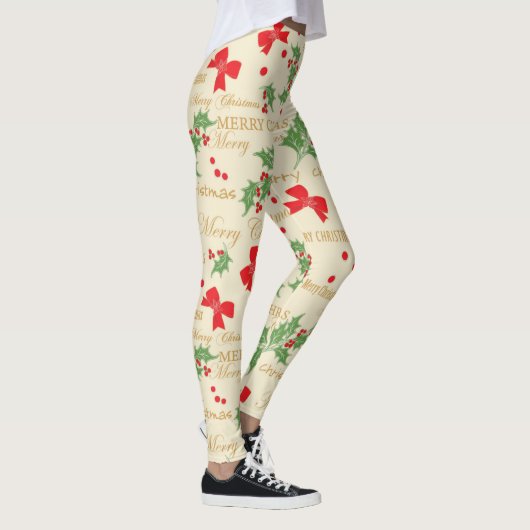 holly merry kerst leggings (Rechts)