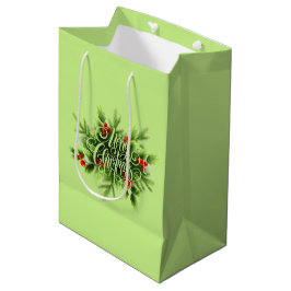 Holly Merry kerst Medium Gift Bag Cadeauzakje