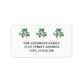 Holly Merry Kerstmis - Adres Label (Voorkant)
