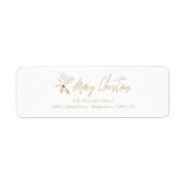 Holly Merry Kerstmis Whimsical Typography Quote Etiket (Voorkant)
