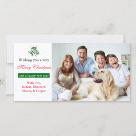 Holly "Merry Kerstmis" White - Fotokaart Feestdagenkaart