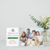 Holly "Merry Kerstmis" White - Fotokaart Feestdagenkaart (Staand voorkant)