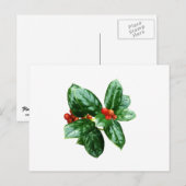 Holly met bessen briefkaart (Voorkant / Achterkant)