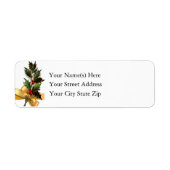 Holly met Gold Ribbon  Etiket (Voorkant)