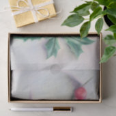Holly met kerstmis met Bow Pastel Tissuepapier (Geschenk)