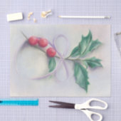 Holly met kerstmis met Bow Pastel Tissuepapier (Craft)