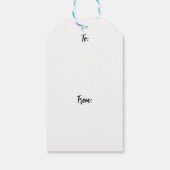 Holly met levendige rode bessen Kerstmis Cadeaulabel (Achterkant)