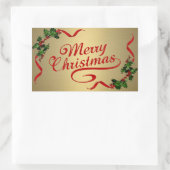 Holly met Ribbons op Gold Sticker (Tas)