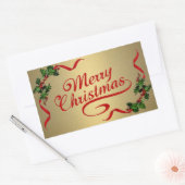 Holly met Ribbons op Gold Sticker (Envelop)
