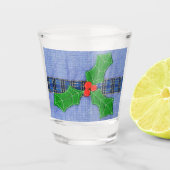 Holly, met rode bessen shot glas (Voorkant)