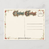  Holly met Santa Inzet en Groet Feestdagenkaart (Achterkant)