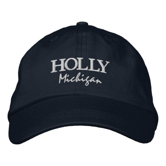 Holly Michigan geborduurde honkbalhoed Pet (Voorkant)