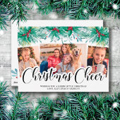 Holly Mistletoe 3 Foto met Kerstmis, script Feestdagenkaart