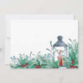 Holly Mistletoe 3 Photo Merry Kerstscript Feestdagenkaart (Achterkant)