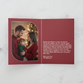 Holly & Mistletoe Fun Retro Christmas Photos Feestdagen Kaart (Binnen)