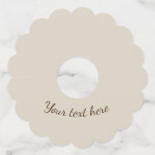 Holly mistletoe Kerstmis met groen beige rood Wijnglaslabel (Achterkant)