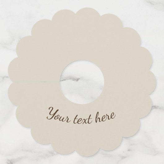 Holly mistletoe Kerstmis met groen beige rood Wijnglaslabel (Achterkant)