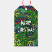 Holly mistletoe Merry planten groen rood Cadeaulabel (Voorkant)