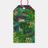 Holly mistletoe Merry planten groen rood Cadeaulabel (Achterkant)