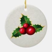 Holly Mistletoe Ornament (Achterkant)
