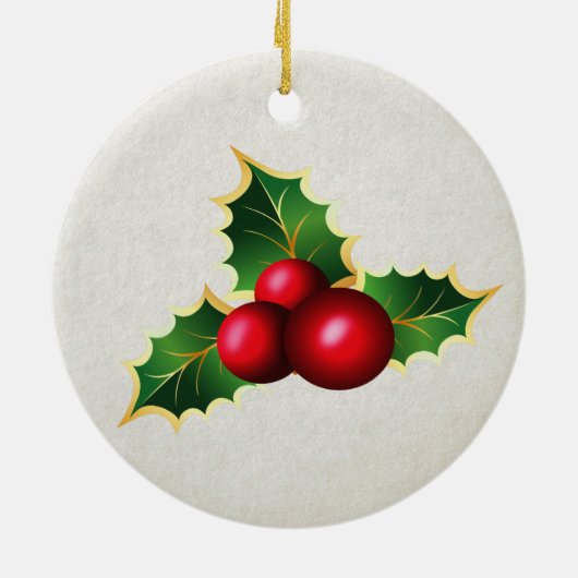 Holly Mistletoe Ornament (Achterkant)