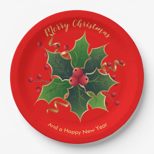 Holly Mistletoe Paper Bord (Voorkant)