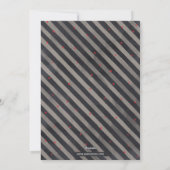 Holly Modern Arch Navy Stripes Custom Photo Holida Feestdagenkaart (Achterkant)