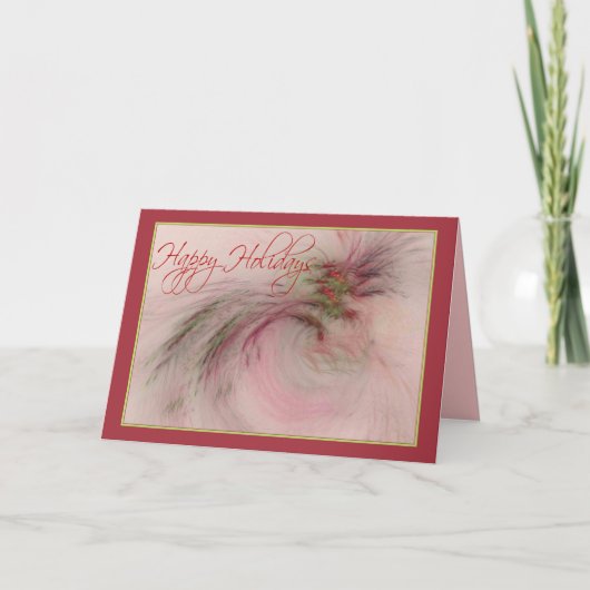 HOLLY 'N BERRIES FEESTDAGEN KAART (Voorkant)