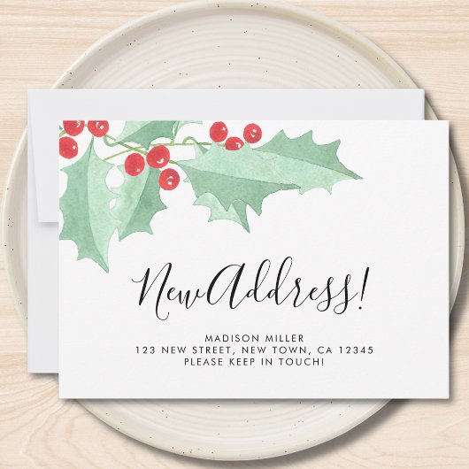 Holly New Address Moving Aankondiging