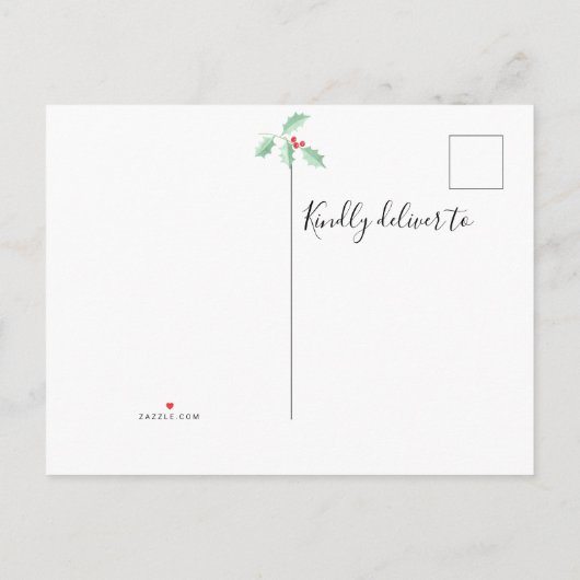 Holly New Address Moving  Aankondigingskaart (Achterkant)