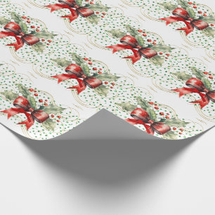 Holly op groene stenen cadeaupapier