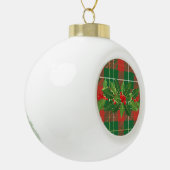 Holly op Kerstmis Plaid 4 Keramische Bal Ornament (Links)