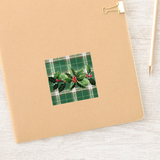 Holly op Kerstmis Plaid 5 Sticker
