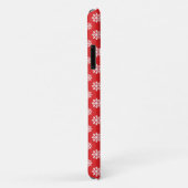 Holly op Red White Snowflakes Pattern - Merry Xmas Case-Mate iPhone Case (Achterkant/rechts)