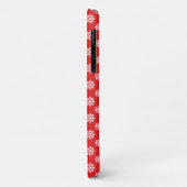 Holly op Red White Snowflakes Pattern - Merry Xmas Case-Mate iPhone Case (Achterkant/links)