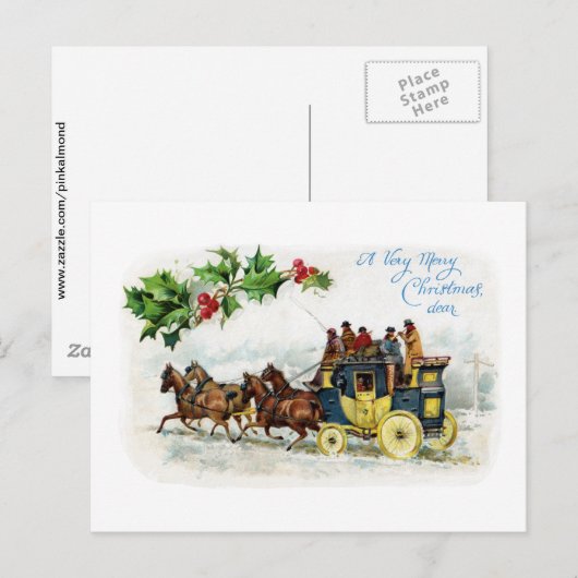 Holly, Paarden en Stagecoach Briefkaart (Voorkant / Achterkant)