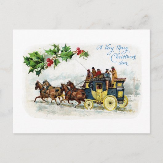 Holly, Paarden en Stagecoach Briefkaart (Voorkant)