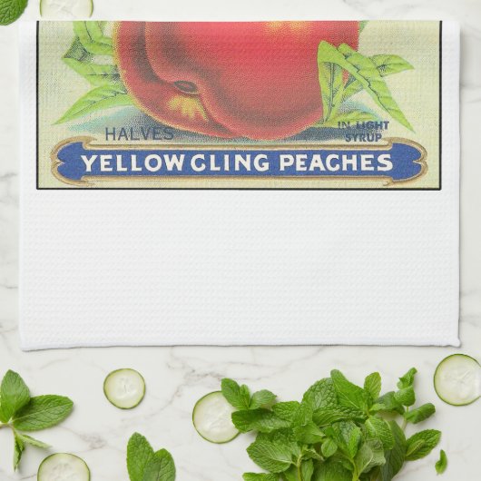 Holly Paches  Fruit Crate Label Theedoek (Gevouwen)