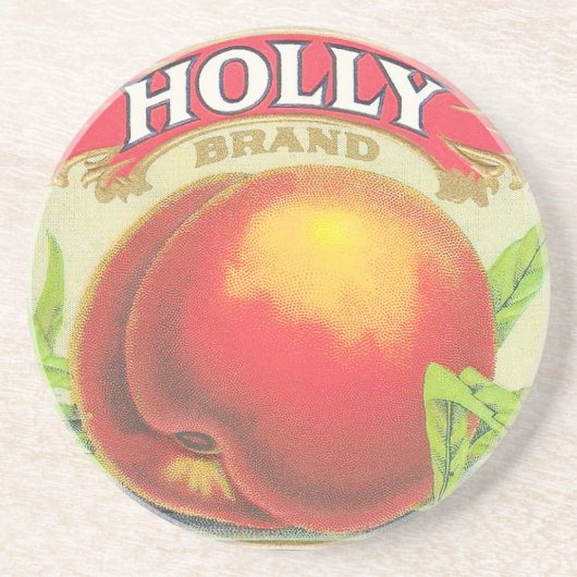 Holly Paches  Fruit Crate Label Zandsteen Onderzetter (Voorkant)