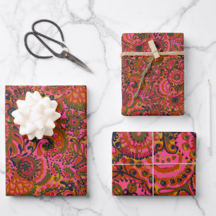 Holly Paisley Print Inpakpapier Vel