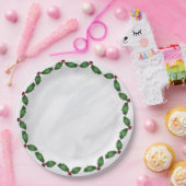 Holly Paper-Borden Papieren Bordje (Feest)