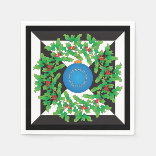 Holly Paper Napkins Servet (Voorkant)